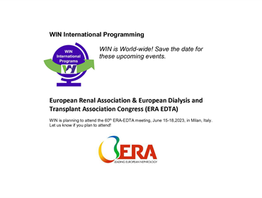 60th European Renal Association & European Dialysis and Transplant Association Congress (ERA EDTA)