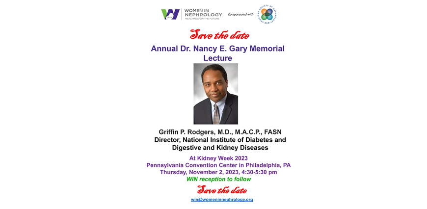 2023 Nancy E. Gary Lecture at Kidney Week